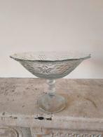 Grote schaal op voet van glas., Ophalen of Verzenden, Zo goed als nieuw, Glas