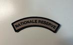 Straatnaam Nationale Reserve velcro, Verzamelen, Verzenden, Landmacht, Nederland, Embleem of Badge