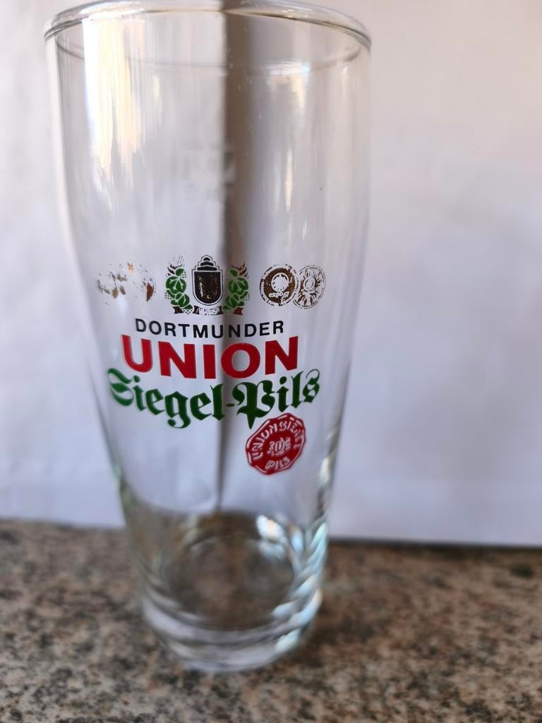Bierglas Dortmunder Union 0.4L.uit verzameling, Ophalen of Verzenden, Zo goed als nieuw, Glas of Glazen, Overige merken