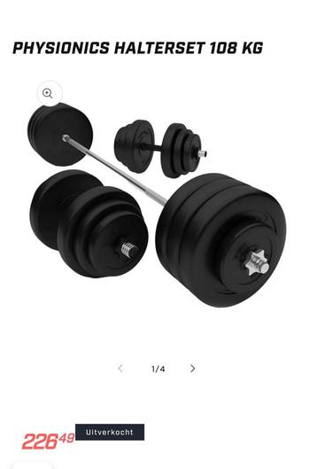 Dumbell bankdruk+extra 2 halterstangen beschikbaar voor biedingen