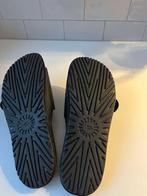 Ugg Leren Slippers, Slippers, UGG, Zwart, Nieuw