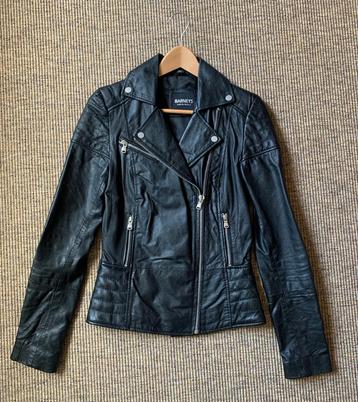 BARNEYS leren jasje zwart maat 6 (XS) beschikbaar voor biedingen