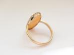 Noé | Vintage 14 Karaat Gouden Ovale Camee Ring, Ophalen of Verzenden, Dame, Goud, Goud