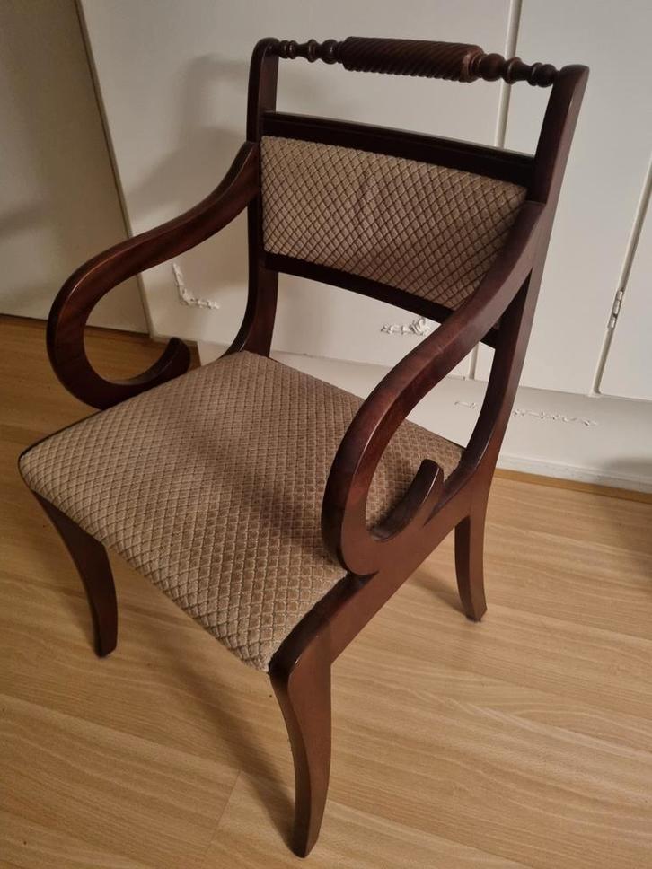 Antieke Houten Stoel met Armleuningen, Huis en Inrichting, Stoelen, Ophalen