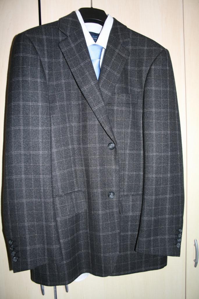 Colbert met ruiten motief, maat 50, Kleding | Heren, Kostuums en Colberts, Gedragen, Maat 48/50 (M), Grijs, Ophalen of Verzenden