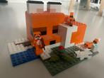 Leuke Lego Minecraft Vossenverblijf Set, Ophalen of Verzenden, Zo goed als nieuw, Complete set, Lego