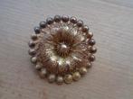 zilveren goud vergulde filigrain bloem broche [946], 4 tot 7 cm, Gebruikt, Verzenden, Goud