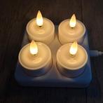 Oplaadbare theelichtjes - Nieuwstaat/€1, Ophalen, Kunststof, Wit, Nieuw