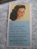 Oude Kaart met Reclame - Kamilloflor Shampoo 15 x 8 cm, Verzamelen, Ansichtkaarten | Themakaarten, Verzenden, 1940 tot 1960, Overige thema's