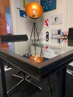 Maatwerk stalen (eet-)tafel, Zo goed als nieuw, Vijf personen of meer, Glas, 150 tot 200 cm