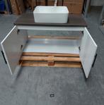 Badmeubel met waskom glans wit enhoutlook blad 100 x 50 nr79, Huis en Inrichting, Woonaccessoires | Overige, Ophalen of Verzenden