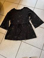 Gudrun Sjoden zwart met gekleurde bloemen tuniek maat M., Kleding | Dames, Verzenden, Zo goed als nieuw, Zwart