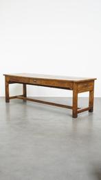 Grote/ zware antieke Franse eikenhouten eettafel met 3 lades, Antiek en Kunst, Antiek | Meubels | Tafels, Ophalen