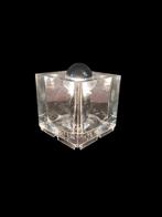 Schitterende vintage kristallen ice cube tafellamp jaren 70, Huis en Inrichting, Lampen | Tafellampen, Minder dan 50 cm, Glas