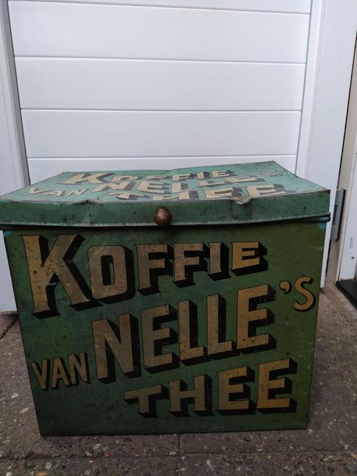 Vintage Nelle Koffie/Thee Blik, Antiek en Kunst, Antiek | Tin, Verzenden