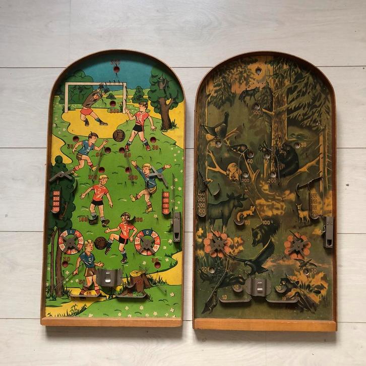 Vintage houten knikkerspellen ps €25, Antiek en Kunst, Kunst | Schilderijen | Abstract, Ophalen of Verzenden