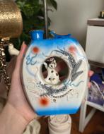 Vintage Japanse Kat Vaas - Gesigneerd, Ophalen of Verzenden