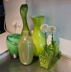 Vazen groen, Huis en Inrichting, Woonaccessoires | Vazen, Minder dan 50 cm, Groen, Glas, Zo goed als nieuw