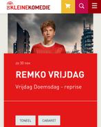 Twee kaarten Remko Vrijdag - Vrijdag Doemdag KK, Tickets en Kaartjes, Twee personen, November
