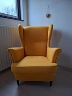 Strandmon ikea geel, Huis en Inrichting, Fauteuils, Ophalen, Gebruikt, 75 tot 100 cm, Stof