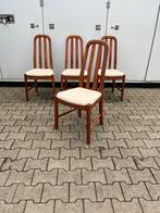 4 vintage teak deens design eetkamerstoelen jaren 70/80, Ophalen of Verzenden, Gebruikt, Bruin