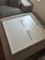 Hocker/ poef met Riviera Maison Dienblad 100x100, Huis en Inrichting, Woonaccessoires | Dienbladen, Ophalen, Zo goed als nieuw