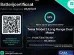 Tesla Model 3 Long Range AWD 75 kWh 88% SOH TREKHAAK DUAL MO, Auto's, Tesla, 27 €/maand, Wit, 1000 kg, 750 kg