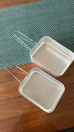 2 nieuwe Mess Tins Gamellen camping 16 18cm legerpan, Ophalen of Verzenden, Nieuw