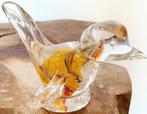 Beeld vogel sculptuur murano okergeel kleurrijk glas, Verzamelen, Ophalen of Verzenden, Dier, Zo goed als nieuw