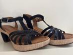 Gabor zomer schoenen met kleine hak mt 39 wijdte G, Blauw, Gabor, Zo goed als nieuw, Sandalen of Muiltjes