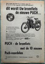 Advertentie Puch bromfiets jaren ‘50, Verzenden, Overige merken