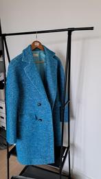 Wollen mantel, Ophalen, Zo goed als nieuw, Maat 36 (S), Blauw