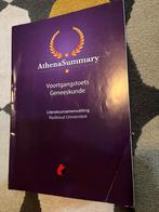 Athena summary voortgangstoets geneeskunde samenvatting ru, Boek, Gebruikt, Ophalen of Verzenden