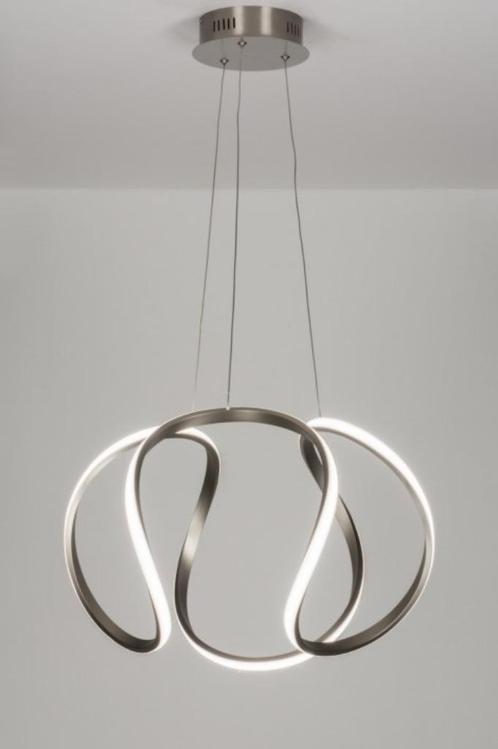 design hanglamp led 53cm vide salon tafel rond eettafel lamp, Huis en Inrichting, Lampen | Hanglampen, Nieuw, Minder dan 50 cm