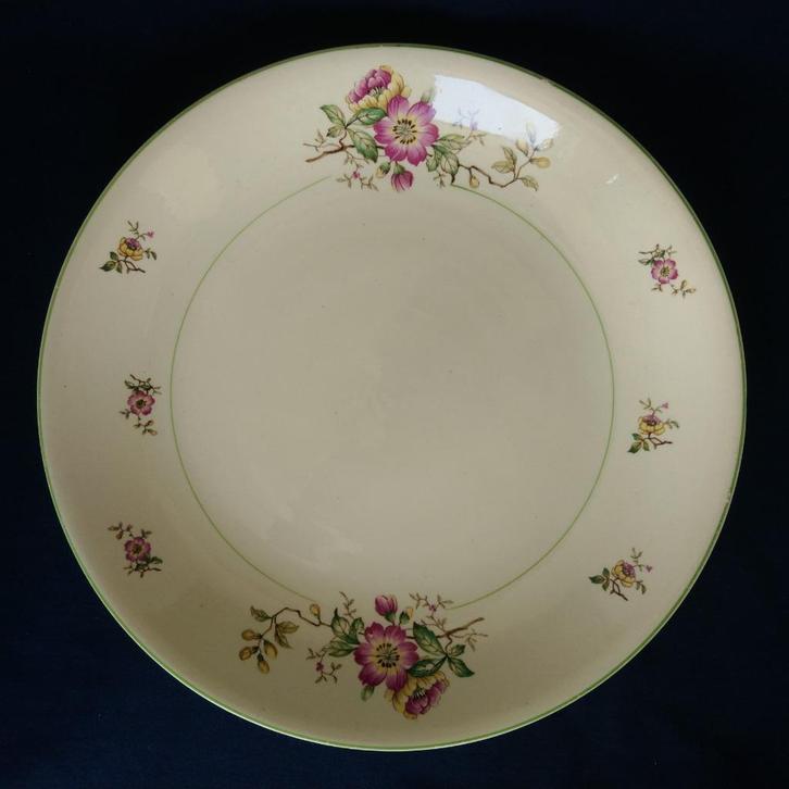 't Molentje Wilde Roos - platte ronde schaal 28 cm, Antiek en Kunst, Antiek | Servies los, Ophalen of Verzenden