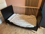 Bopita Bedbank 70x140 Lena Mat Zwart/Naturel, Ophalen, 70 tot 85 cm, 140 tot 160 cm, Zo goed als nieuw