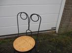 Vintage "ice cream parlor chair" / metalen stoel jaren 20, Ophalen, Gebruikt, Zwart, Metaal