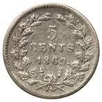 Willem 3 - mooie zeldzame 5 Cents 1869 zilver zf (5965, Koning Willem III, Zilver, Ophalen of Verzenden, Losse munt