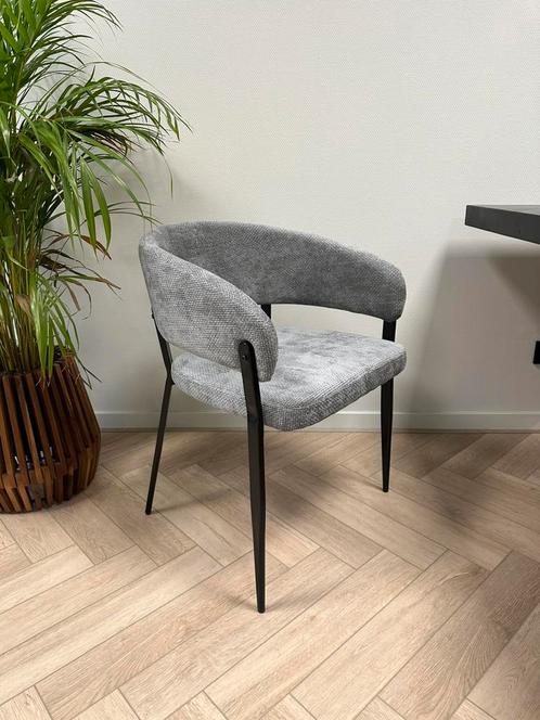 Eetkamerstoelen eettafel stoelen japandi - grijs, Huis en Inrichting, Stoelen, Nieuw, Vijf, Zes of meer stoelen, Metaal, Stof