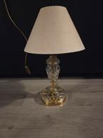 Vintage tafellamp boheems kristal glas messing, Ophalen of Verzenden, Zo goed als nieuw, Glas, Minder dan 50 cm