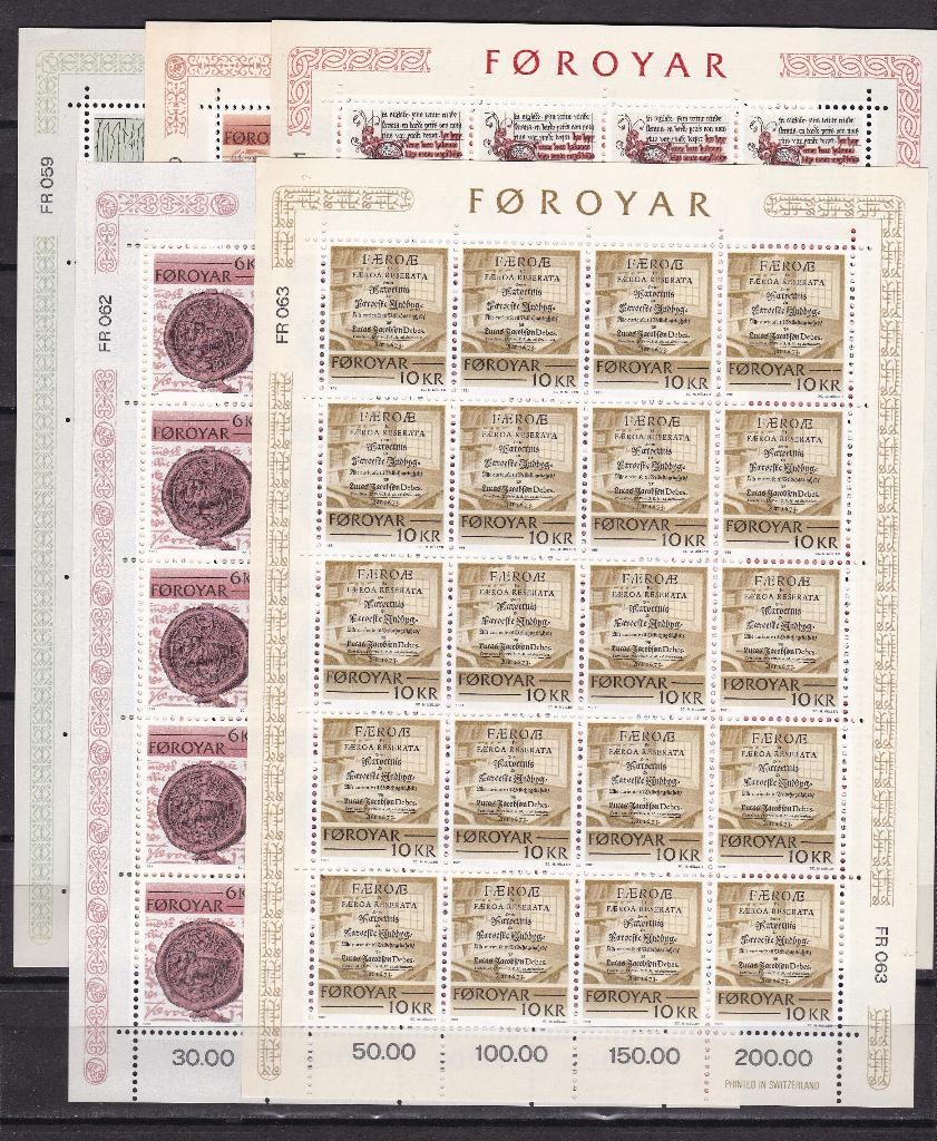 Far Oer Michel nr. 65-69 Postfrisse vellen van 20, Ophalen of Verzenden, Denemarken, Postfris