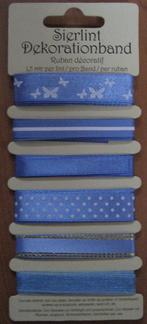 Sierlint, dekorationband blauw., Ophalen of Verzenden, Nieuw, Knoop of Knopen