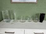 Vazen, Minder dan 50 cm, Glas, Ophalen of Verzenden, Wit