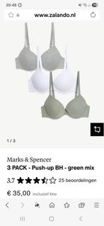 3x push up bh maat 90A, M&S, Ophalen of Verzenden, Groen, BH