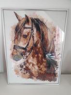 Diamond painting paardenhoofd 40 x 30 in lijst, Ophalen of Verzenden, Zo goed als nieuw