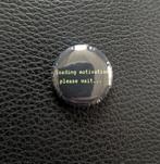 DOS Computer Button - 25 mm Speld - Zwart/Groen, Ophalen of Verzenden, Nieuw