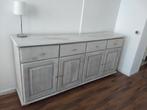 Leuk dressoir/kast wit (whitewash) 183x39x83 cm, Huis en Inrichting, Kasten | Dressoirs, Ophalen, Gebruikt, 25 tot 50 cm, Met deur(en)