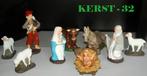KERST - 32 - / - 9 DELIGE KERST BEELDEN GROEP VAN GIPS, Diversen, Kerst, Ophalen of Verzenden, Zo goed als nieuw