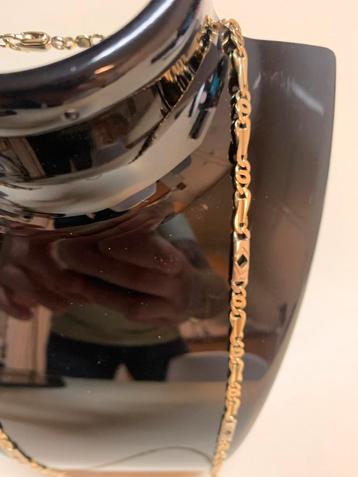 14K Gouden Ketting met Witgouden Wiebertjes beschikbaar voor biedingen