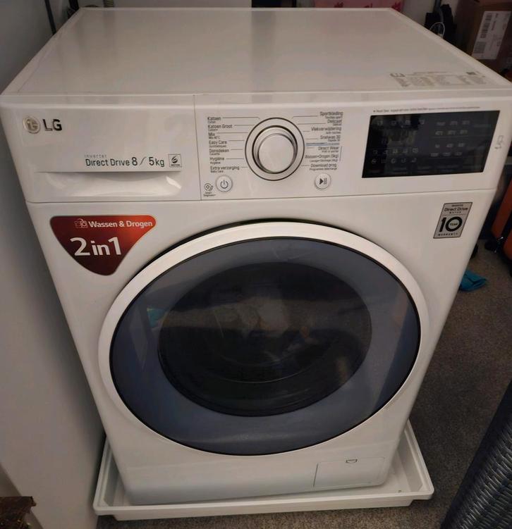 LG Wasdroogcombinatie 8kg wassen 5 kg drogen - 5 jaar oud, Witgoed en Apparatuur, Wasmachines, Gebruikt, Voorlader, 6 tot 8 kg